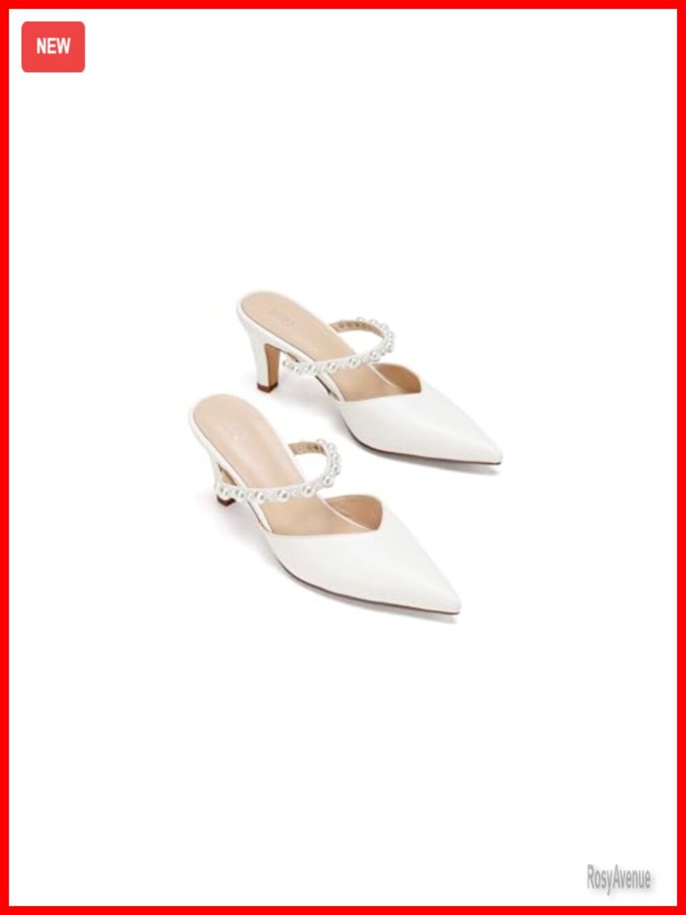 Kitten Heel Mules Pointed Toe Slip On Wedding Party Dress Pumps